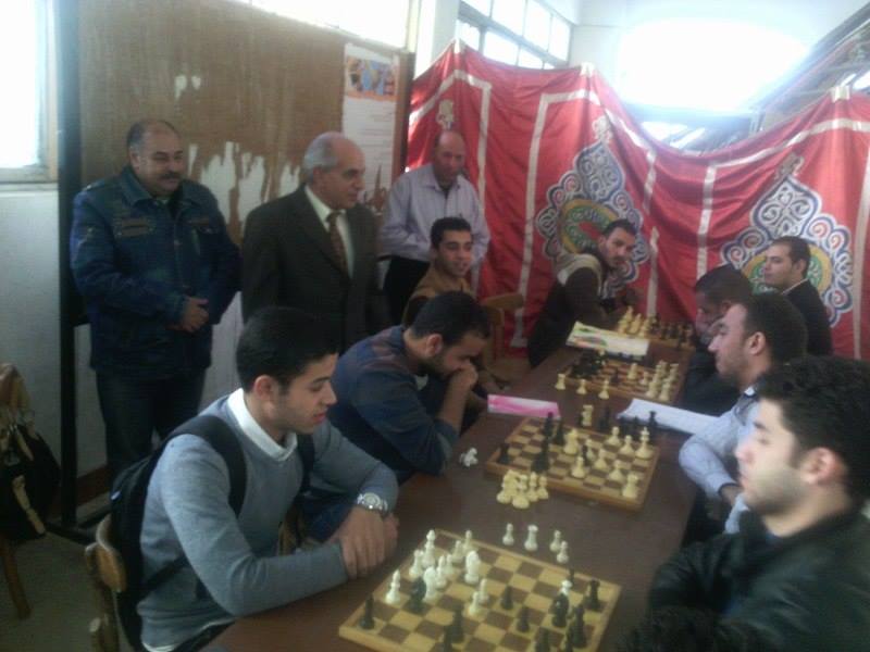 مسابقة شطرنج بكلية الاداب جامعة الزقازيق برعاية الاستاذ الدكتور عبدالله عسكر